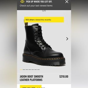 Dr. Martens Jadon Boot Smooth Leather Platforms